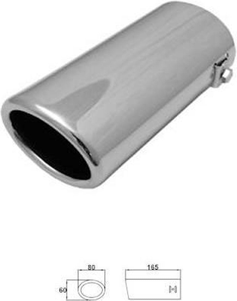Uitlaatsierstuk Ovaal - Passend 45-52mm