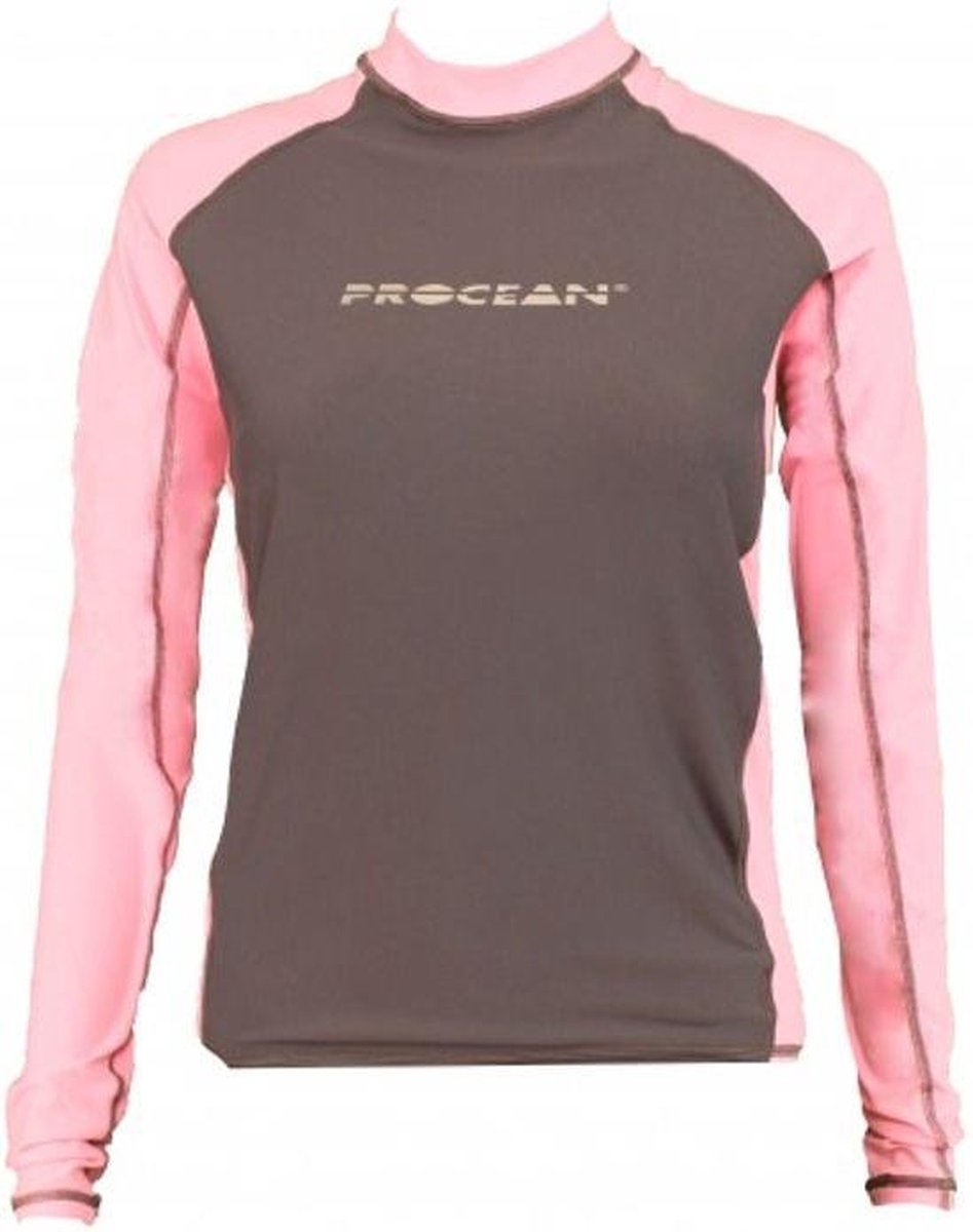 Lycra shirt women XL roze/grijs