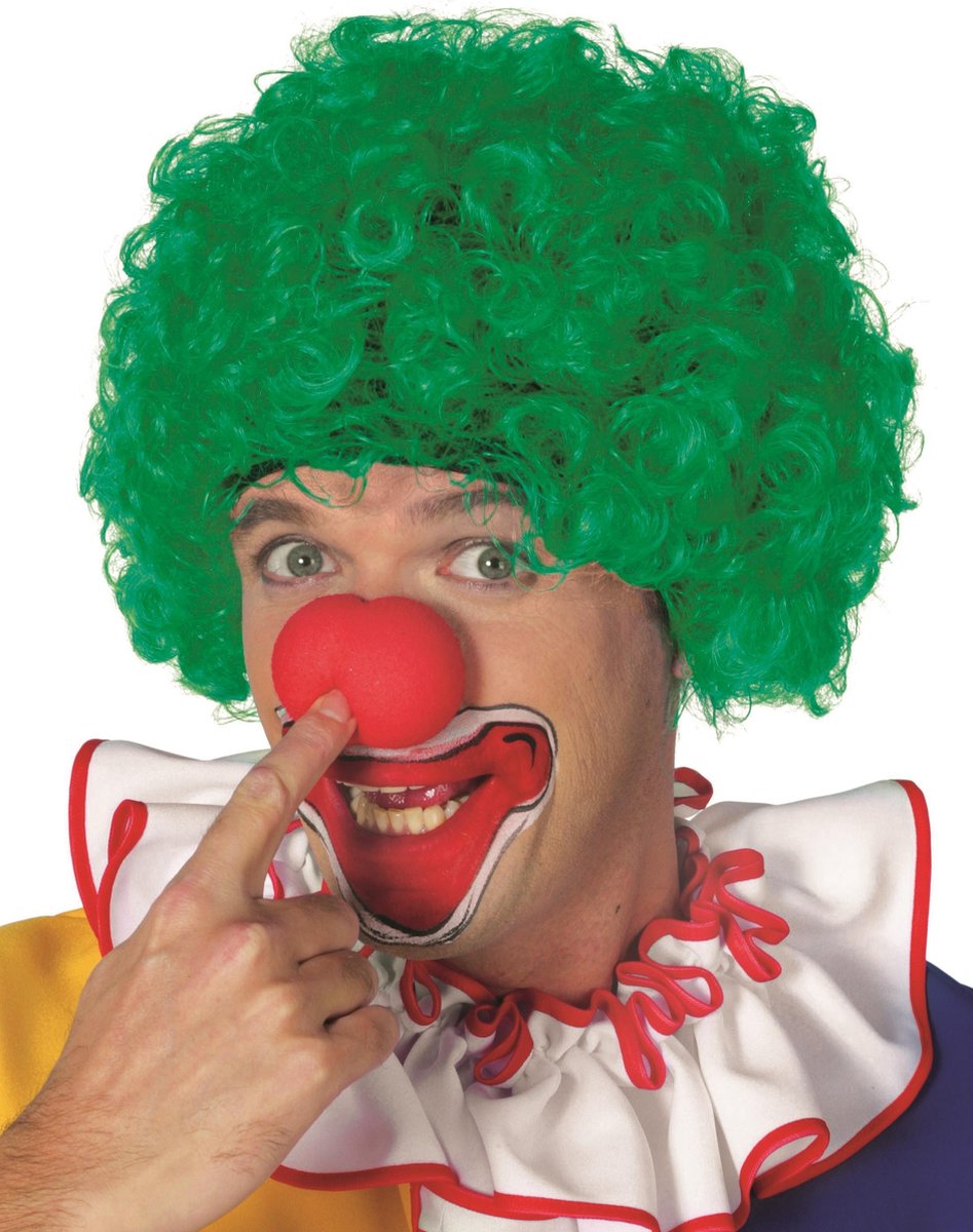 Super hair pruik groen
