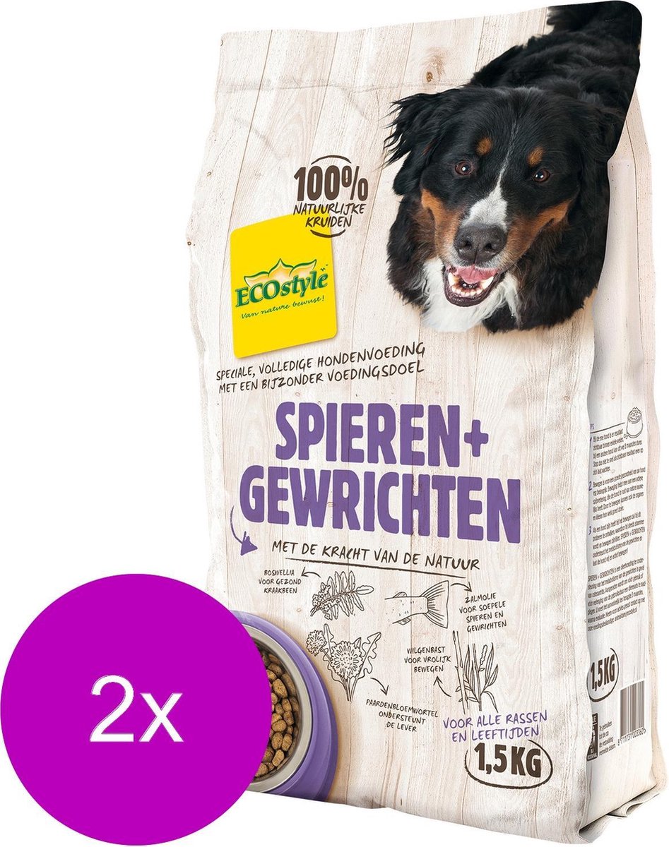 Ecostyle Vitaalspeciaal Spieren & Gewrichten Hondenvoer - Gevoelige Stelsel - 2 St à 1.5 kg