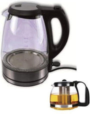 Set Waterkoker 1.7ML met Theekan 700ML - 2200 Watt - Glas - Led licht - Samen 1PRIJS !!