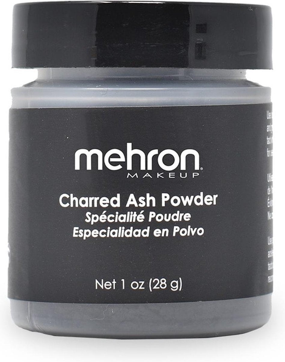 Mehron Specialty Powder Charred Ash | Geblakerd As - 21 gram (ook ideaal voor roetpieten)