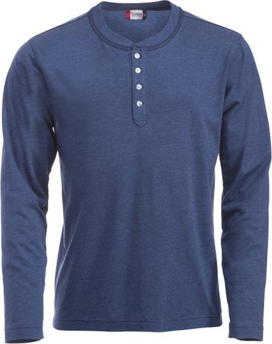 2 Pack Clique Orlando heren T-shirt Blauw Melange Maat M