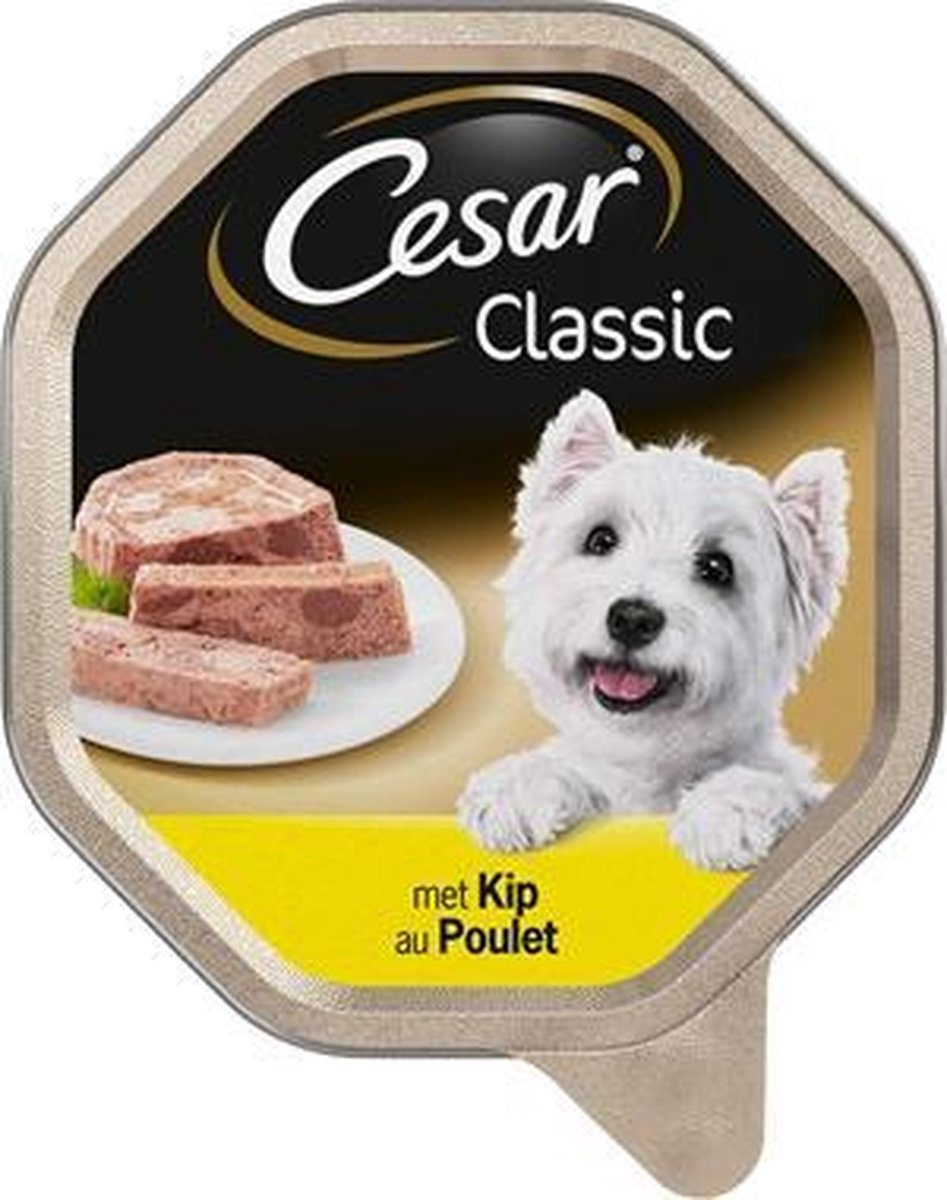Cesar alu classic pate met kip - 150 gr - 14 stuks