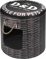 D&D Dierenhuisje Rattan 42x40 cm maat L bruin 434/431702