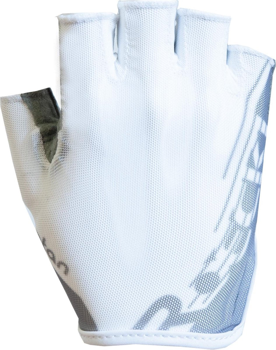 Roeckl Ilova Fietshandschoenen Unisex - Wit / Zilver - Maat XL/XXL