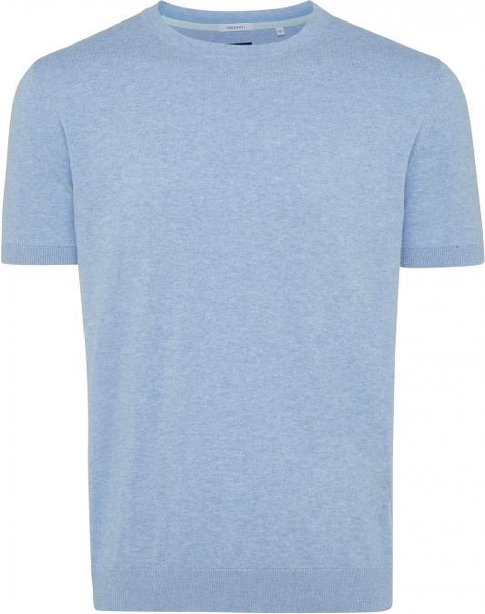 Tresanti Heren Pullover Korte Mouw Ronde Hals Lichtblauw Regular Fit - XXL