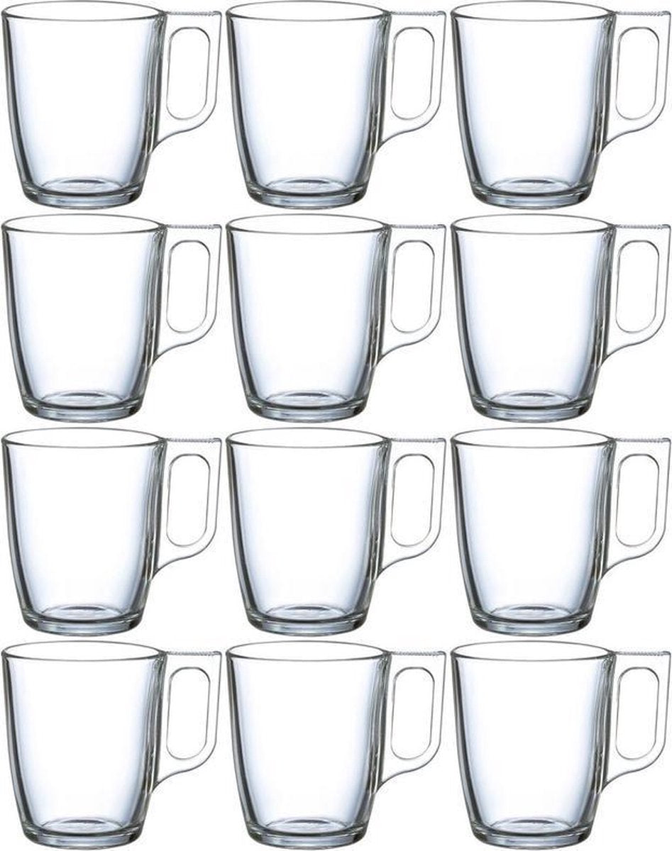 12x Theeglazen/koffieglazen 250 ml - 25 cl - Keukenbenodigd heden - Thee/koffie drinken - Glazen voor thee en koffie 12 stuks