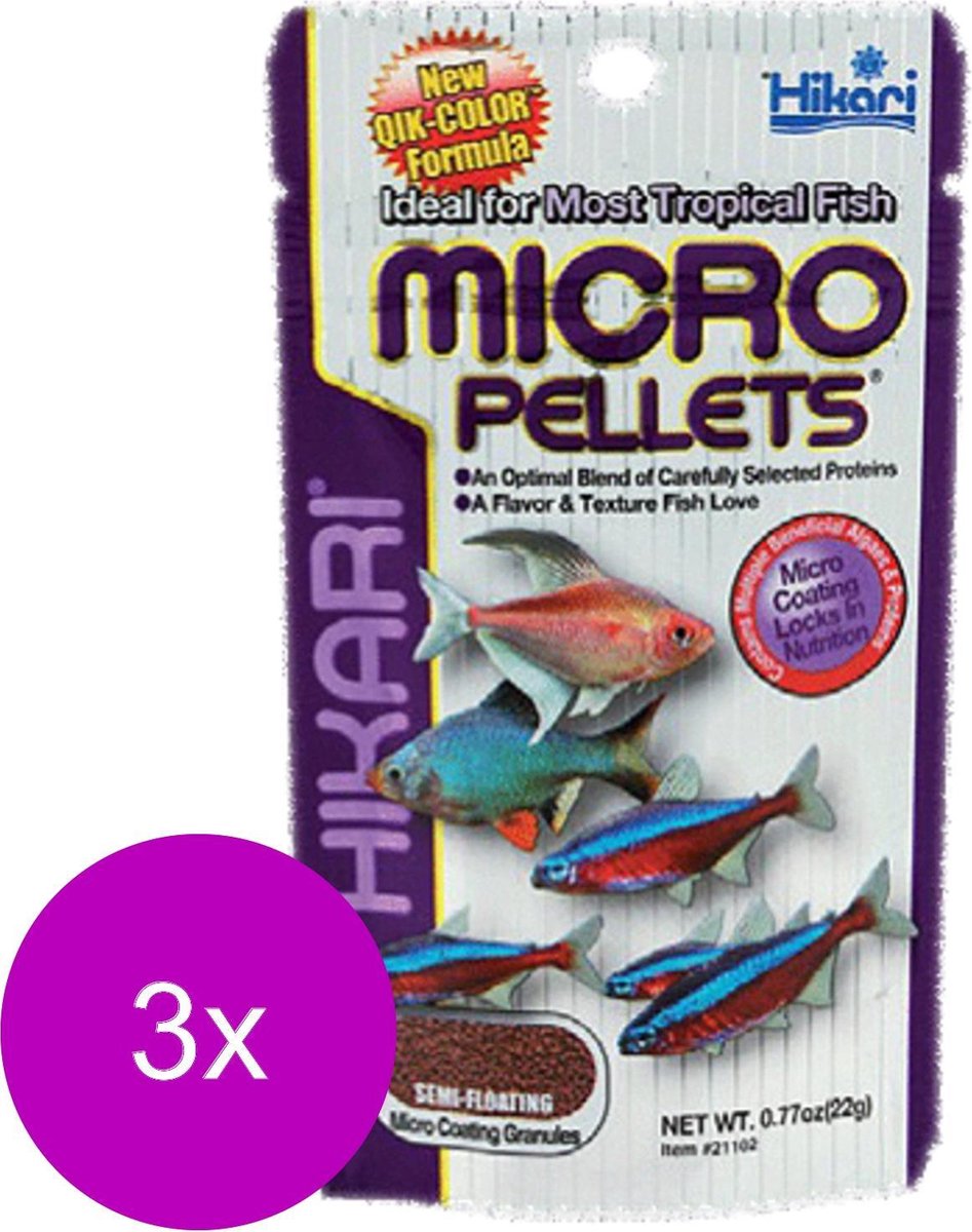 Hikari Micro Pellets - Vissenvoer - 3 x 80 g
