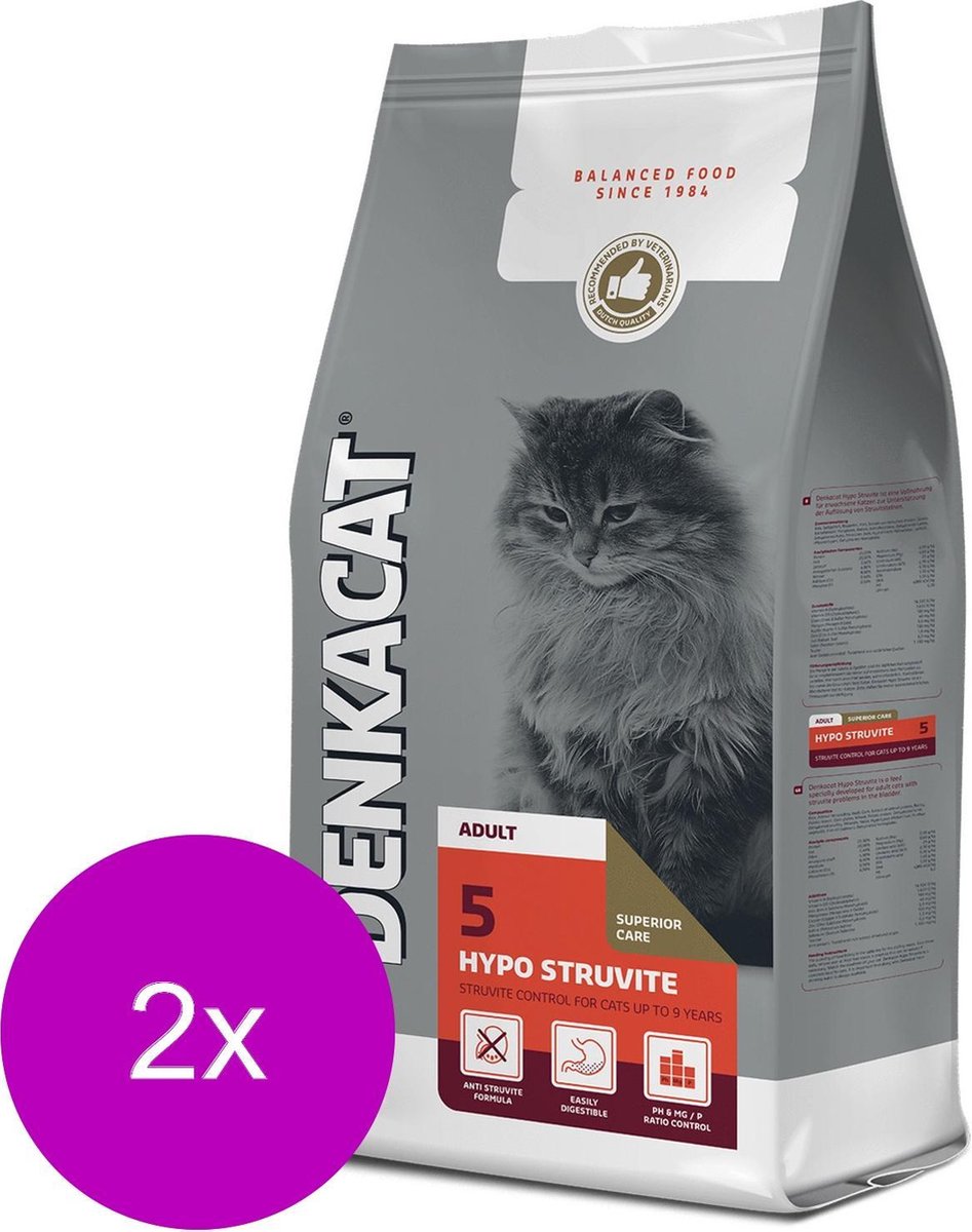 Denkacat Hypo Struvite - Kattenvoer - 2 x 2.5 kg