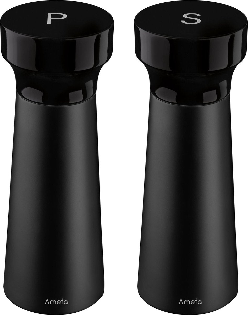 Amefa Modern Shade Zout en Pepermolenset - 2-delig - 15 cm - zwart