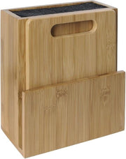 Houten messenblok met snijplank | universeel voor elk mes |