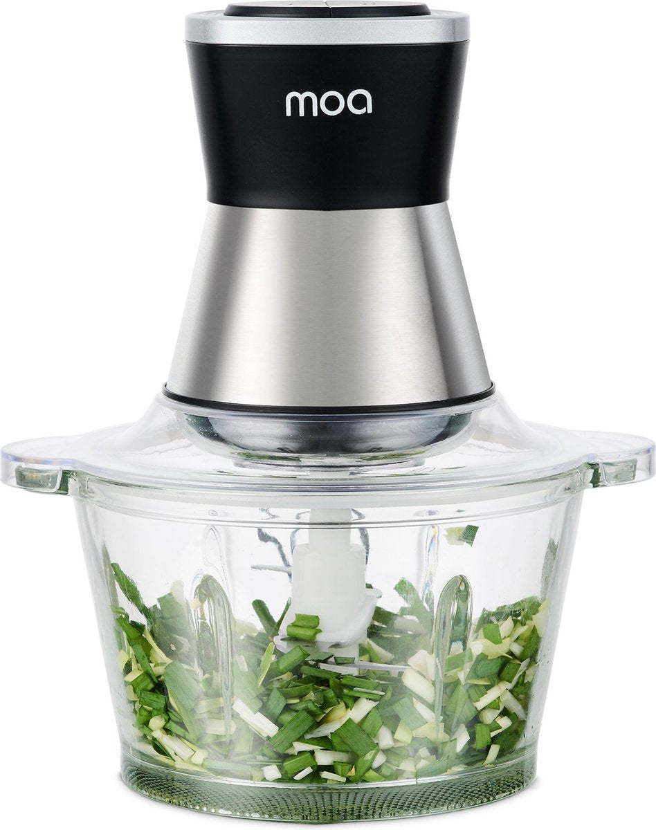 MOA Hakmolen XL - Food Chopper - 2 liter glazen kom - 4 messen - FC360
