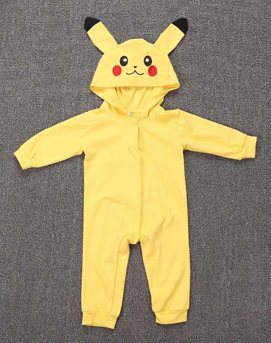 Pikachu romper baby pakje geel - maat 68-74 - Pokémon Go pikachupakje
