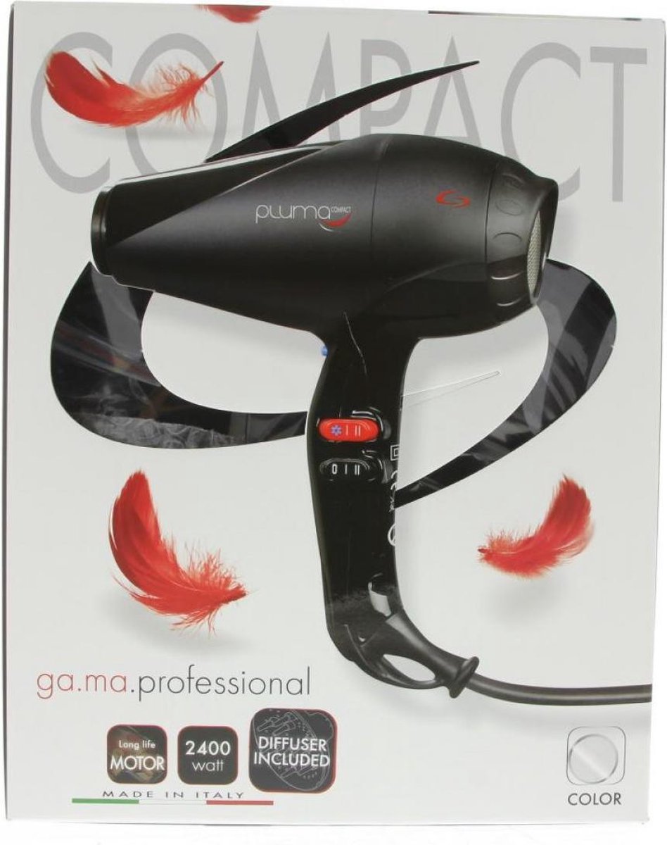 GA.MA PLUMA COMPACT HAIRDRYER HAARDROGER WHITE 1STUKS