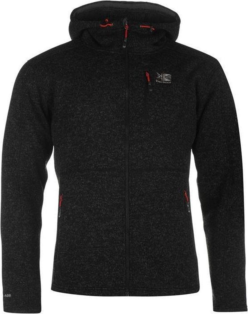 Karrimor gevoerd outdoorvest met capuchon - Heren - Zwart gemêleerd - 3XL