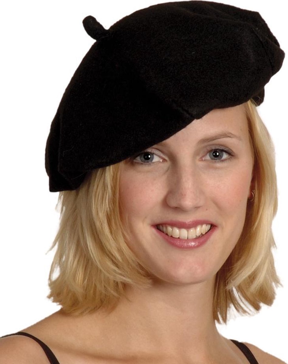 12 stuks: Baret Frankrijk - zwart