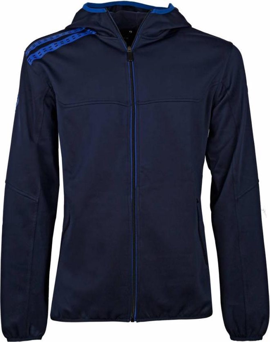 Q1905-Quick Heren Trainingsjack Pantic Zwart / Wit Unisex Jas maat 176