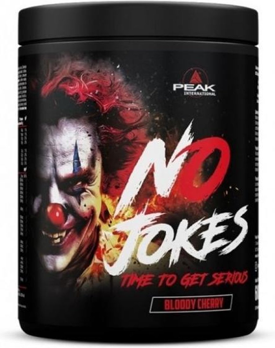 Peak No Jokes Pre Workout 600g Bloody Cherry 30 Dosseringen
