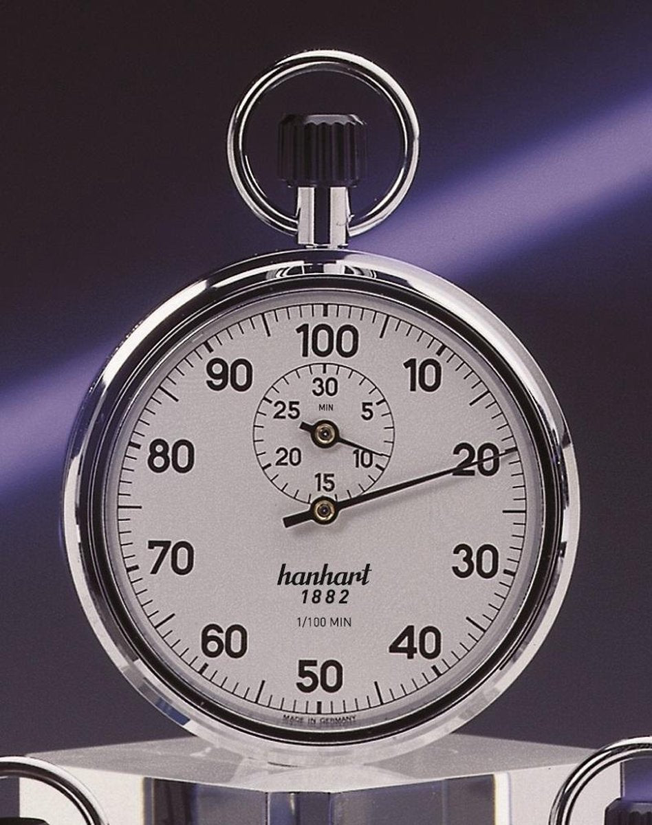 Hanhart mechanische stopwatch 112.0201-00 - 1/100 min. 30 min.