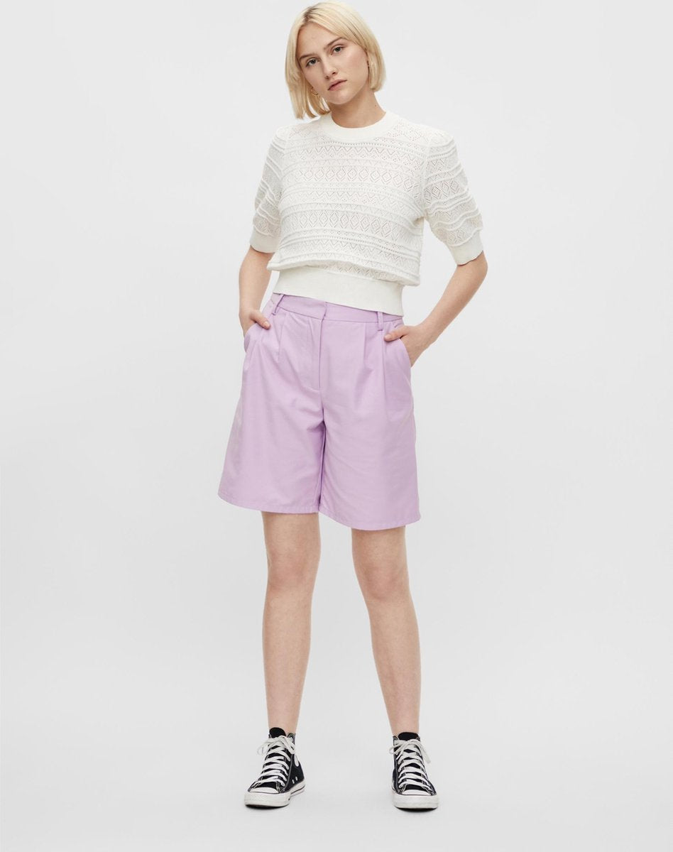 PIECES PCLIMOANE HW BERMUDA SHORTS Ochid Bloom Dames Short - Maat XS