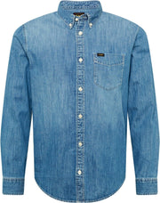 Lee overhemd Blauw Denim-M