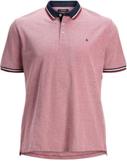 Jack & Jones Polo - Regular Fit - Rood - 4XL Grote Maten