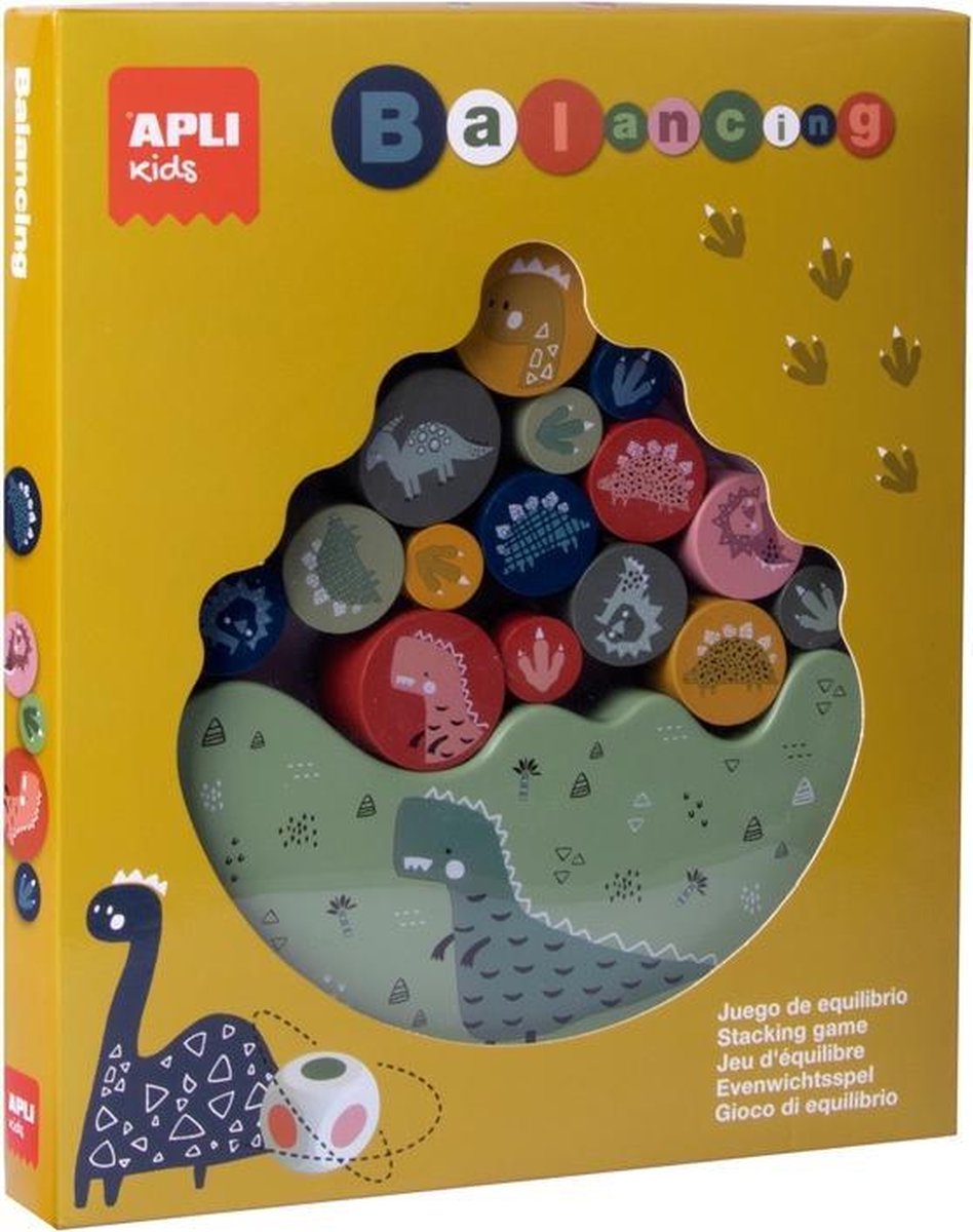 Apli Kids Houten evenwichtsspel Dinosaurus