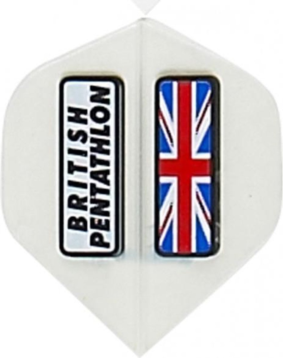 British Pentathlon flights Union Jack Transparant  Set Ã  3 stuks