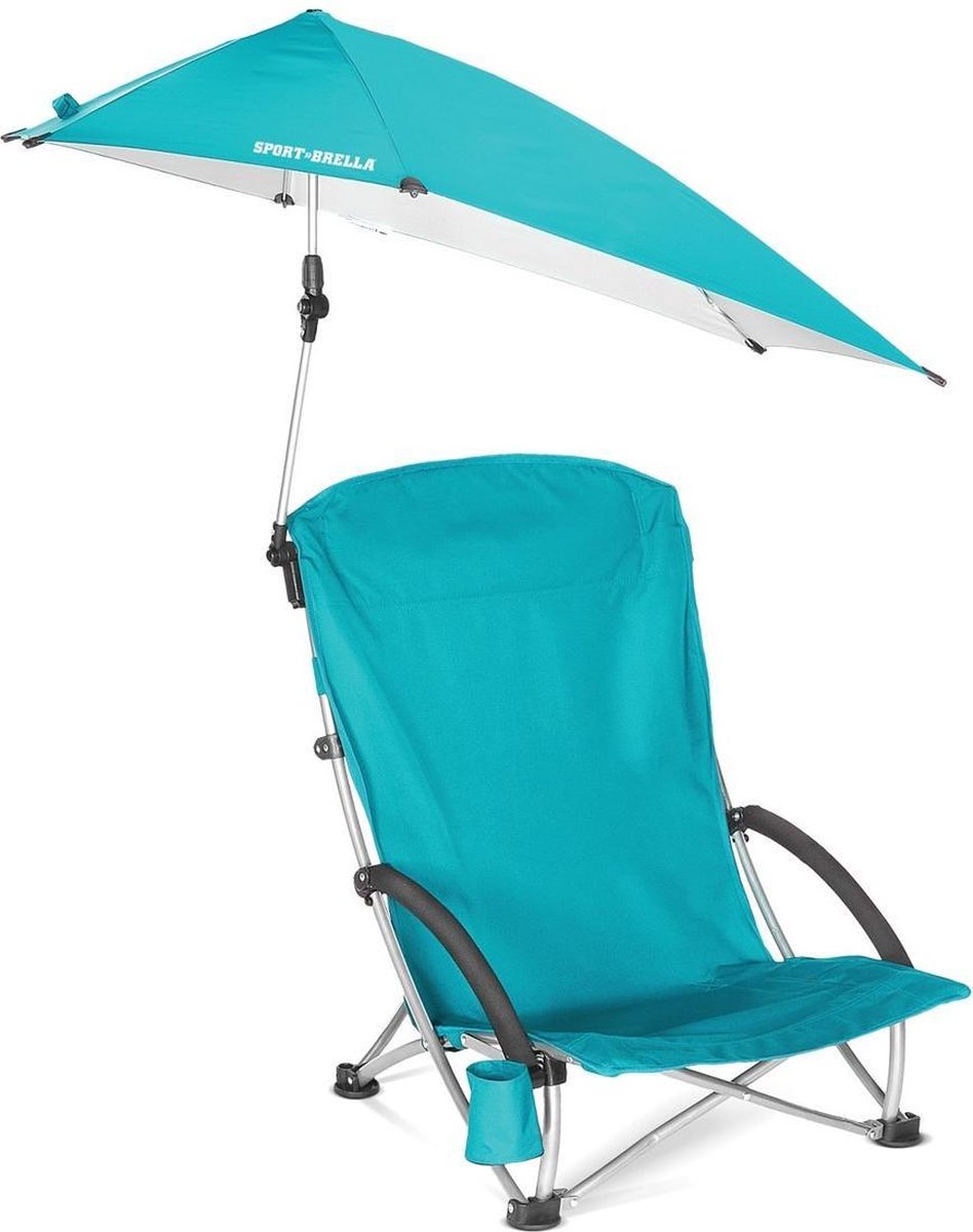 Sport-Brella Campingstoel Met Parasol - Strandstoel - Lichtblauw