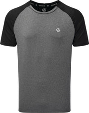 Dare 2B Peerless Lichtgewicht T-Shirt Met Korte Mouwen Voor Heren Grijs Zwart