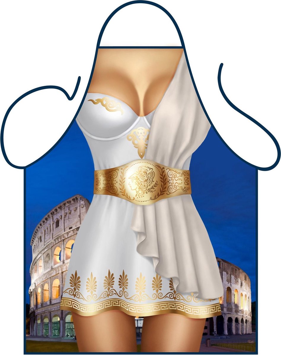 BBQ schort - Barbecue schort mannen - Fun Schort "Griekse Dame - Godin" - One Size