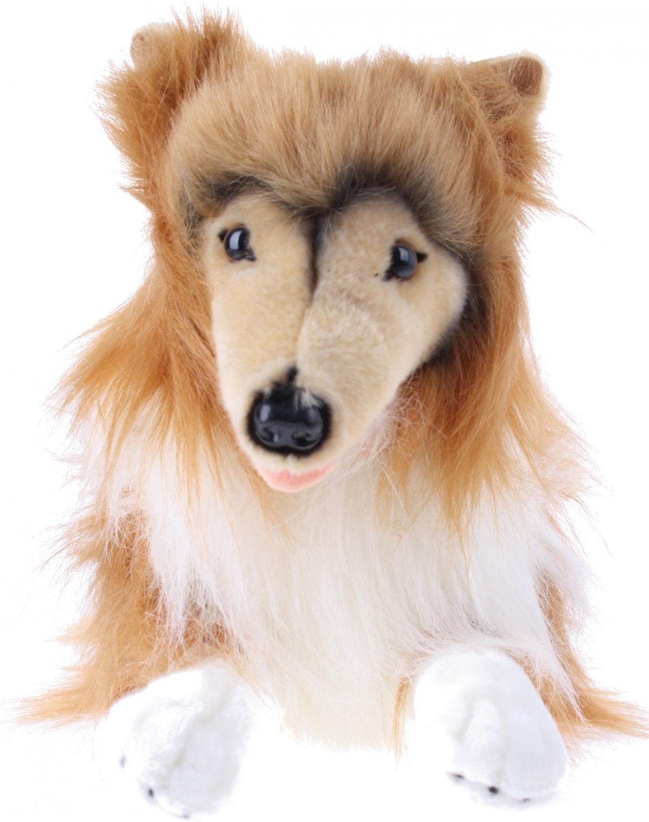 Bicolini Knuffelhond Collie Bruin/wit 45 Cm