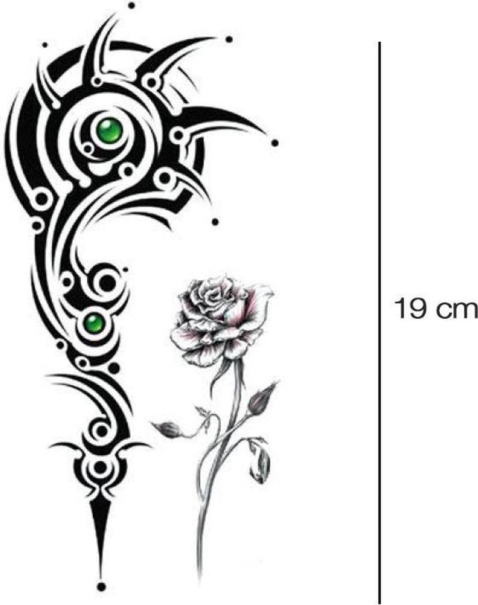 Tribal en Roos neptattoo