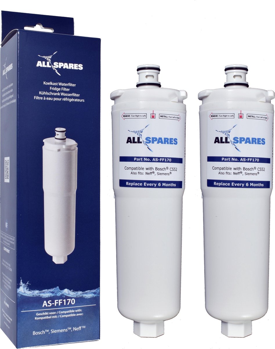Bosch CS-52 / 640565 Waterfilter - Koelkast Waterfilter van AllSpares - 2 Waterfilters
