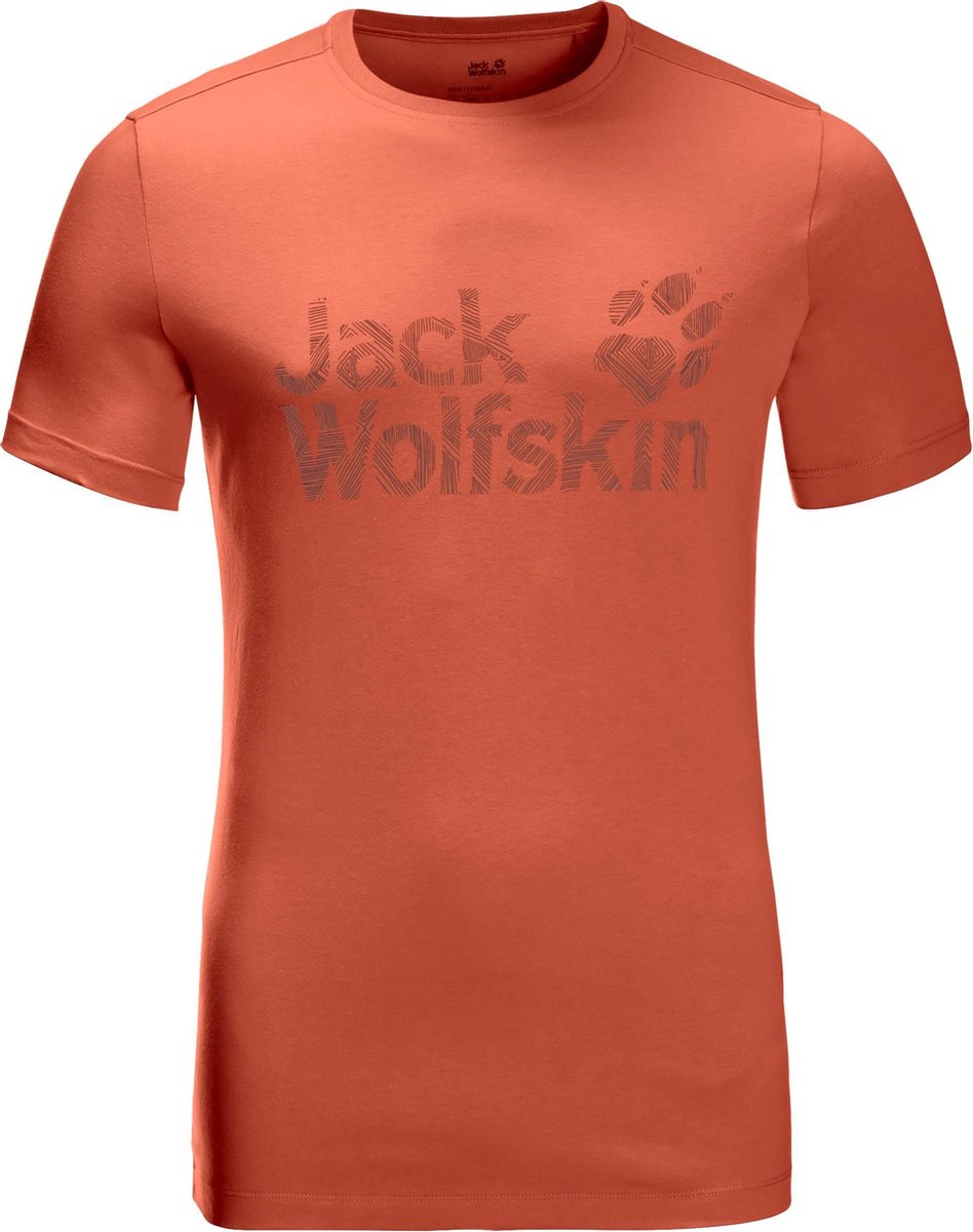 Jack Wolfskin Brand Logo T M T-Shirt Shortsleeve Saffron Orange Men