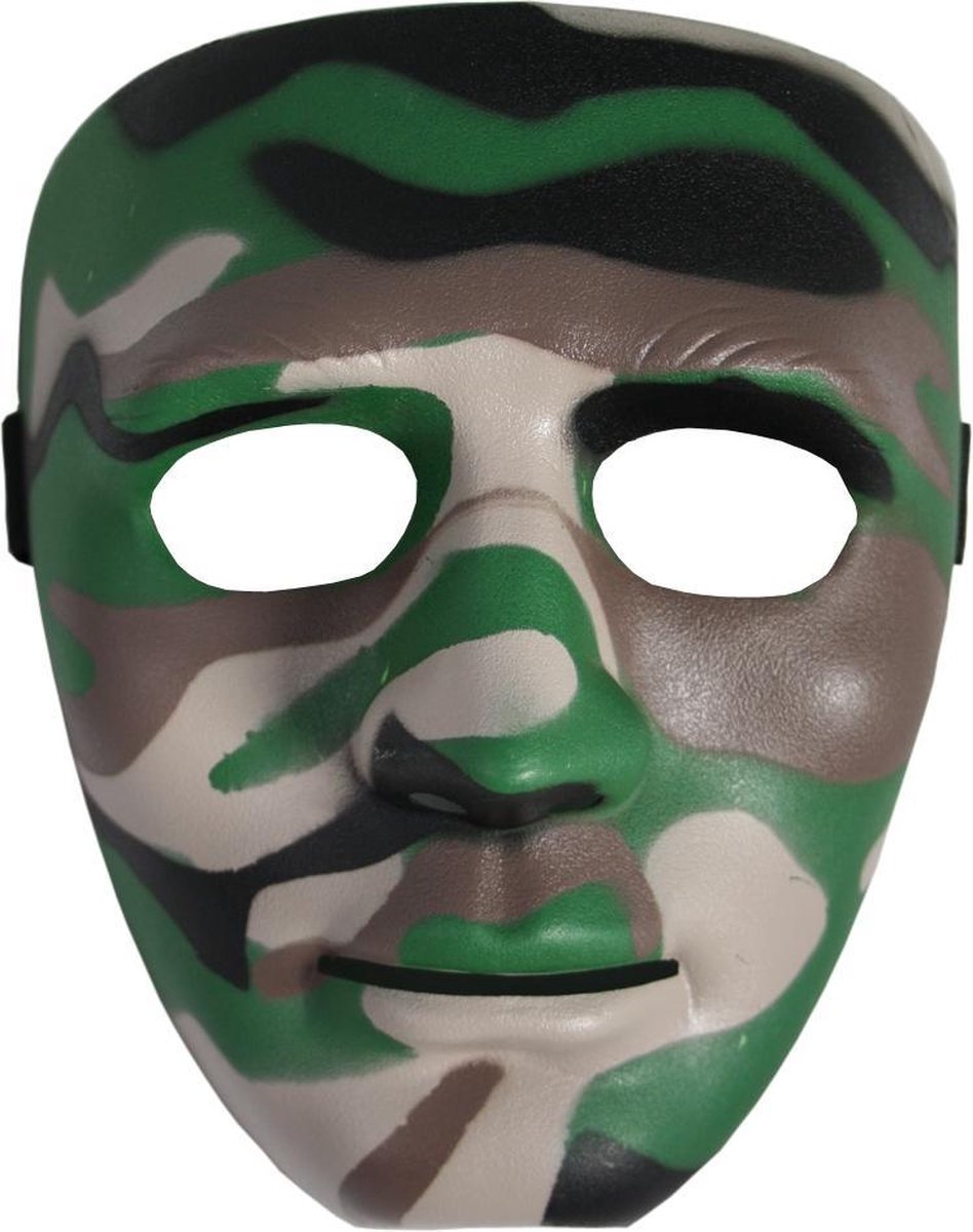 Gezichtsmasker kunststof woodland camo