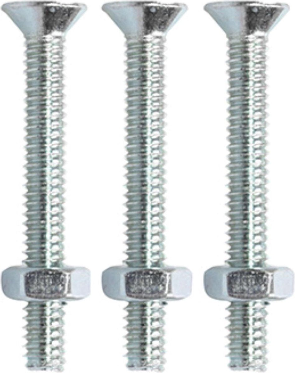Metaalschroef met moer PK - rvs - M6 x 60 mm (4 stuks)