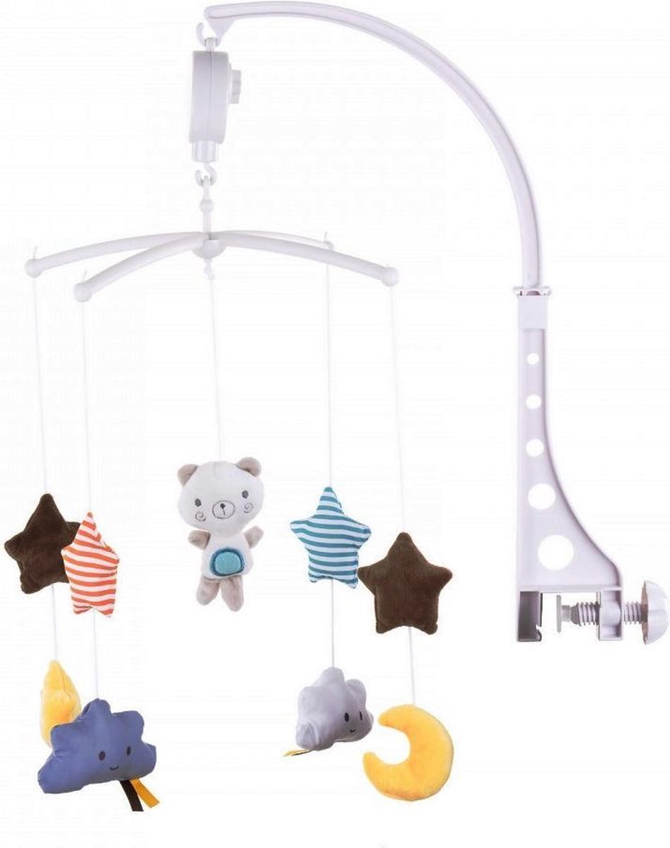 Chipolino Carrousel - Muziekmobiel - Baby mobiel met geluid en muziek - Voor pasgeboren baby’s - Wit