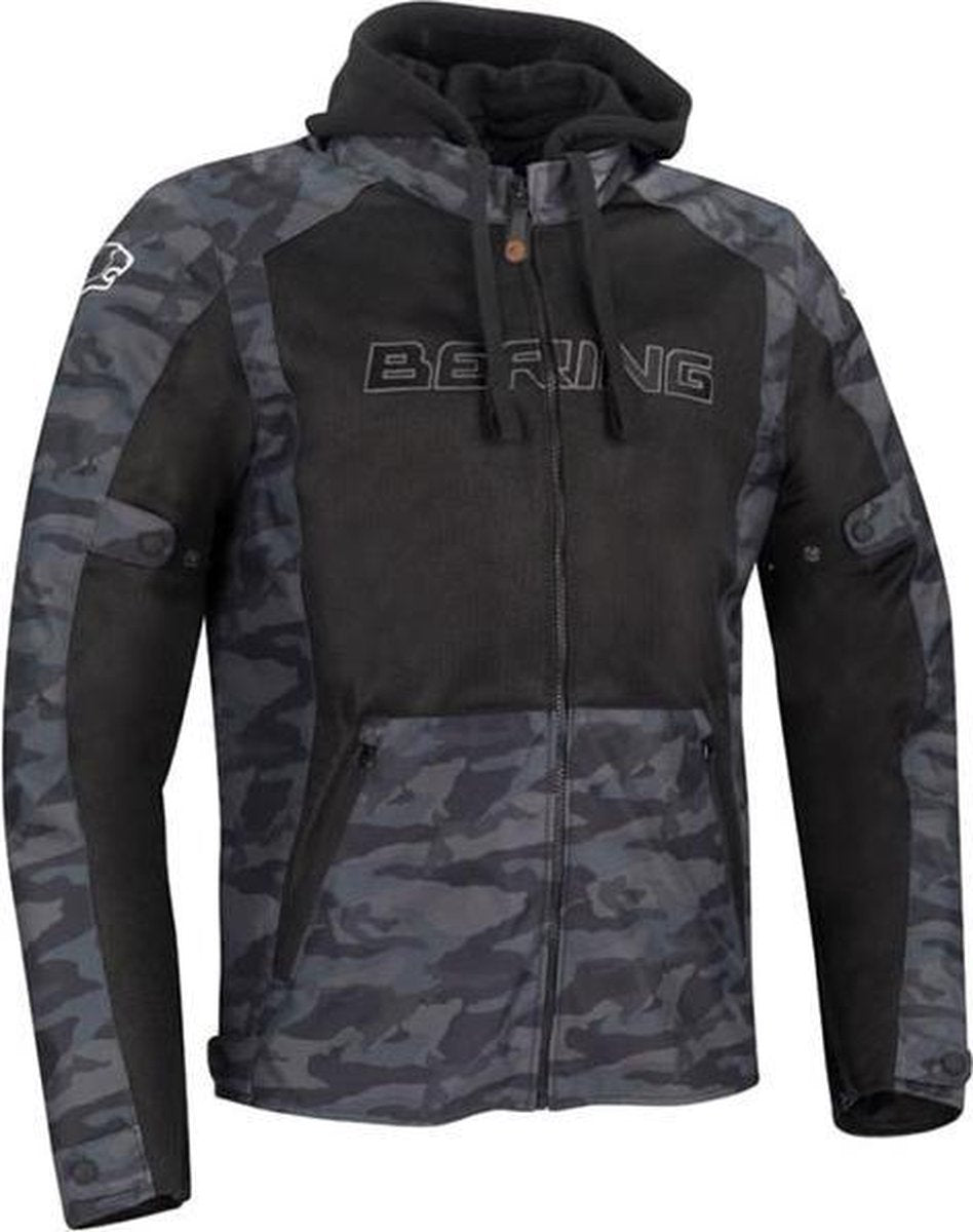 Bering Spirit Black Camo Textile Motorcycle Jacket XL