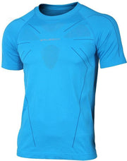 Brubeck Athletic Seamless - Sportshirt - Mannen - Maat L - Azuurblauw