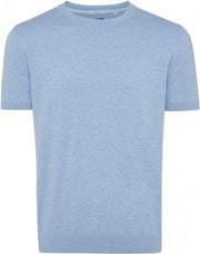 Tresanti Heren Pullover Korte Mouw Ronde Hals Lichtblauw Regular Fit - M