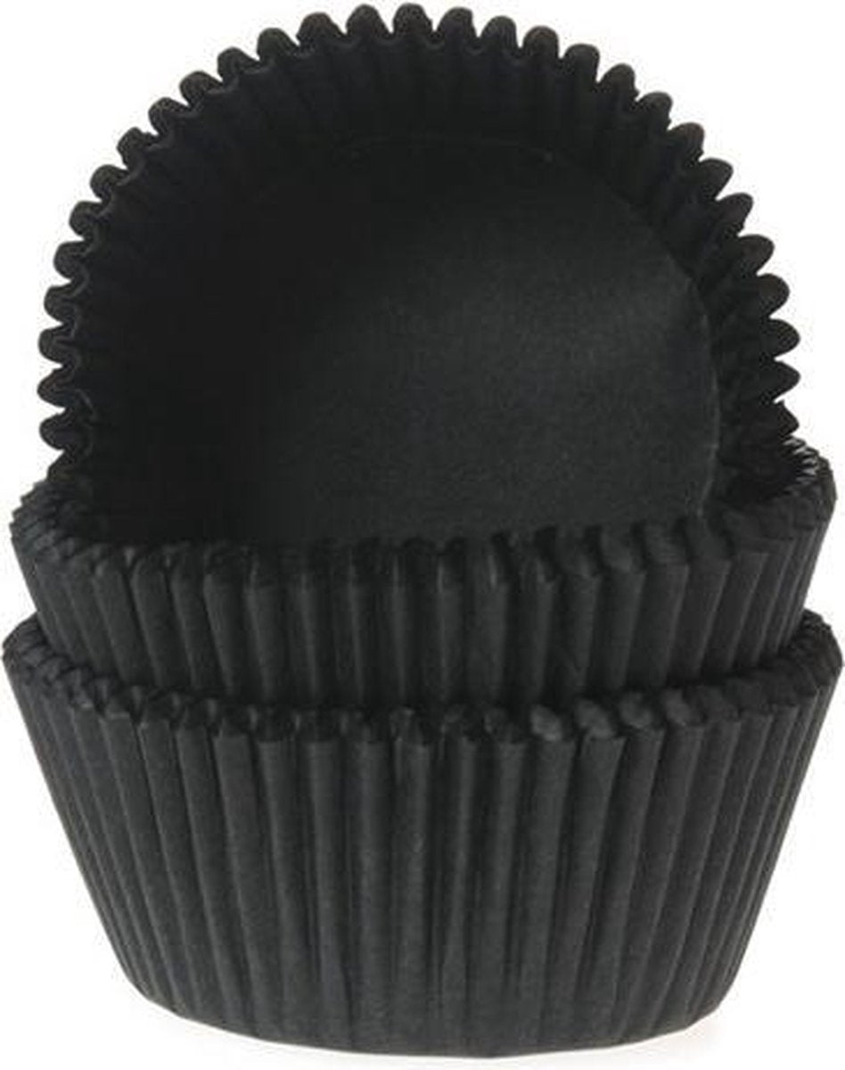 House of Marie Cupcake Vormpjes - Zwart - 50 stuks