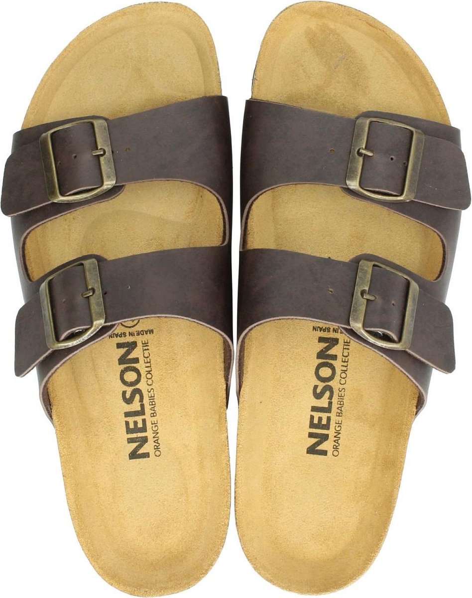 Nelson heren slipper - Bruin - Maat 43