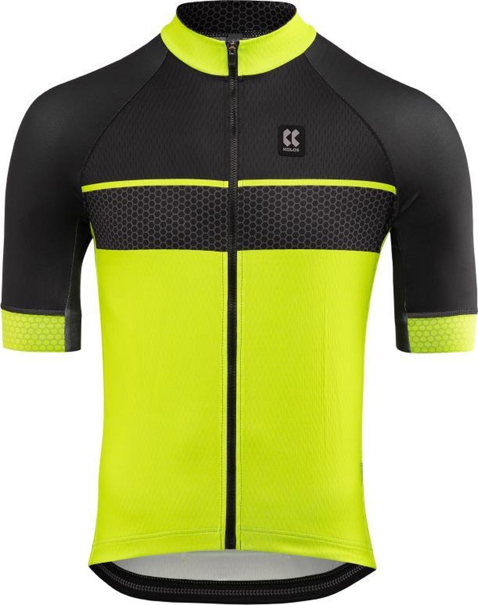 Kalas Pure Z Fietsshirt Heren Zwart/Fluo Geel Maat 3/M