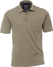 Redmond regular fit poloshirt - kaki melange -  Maat: 3XL