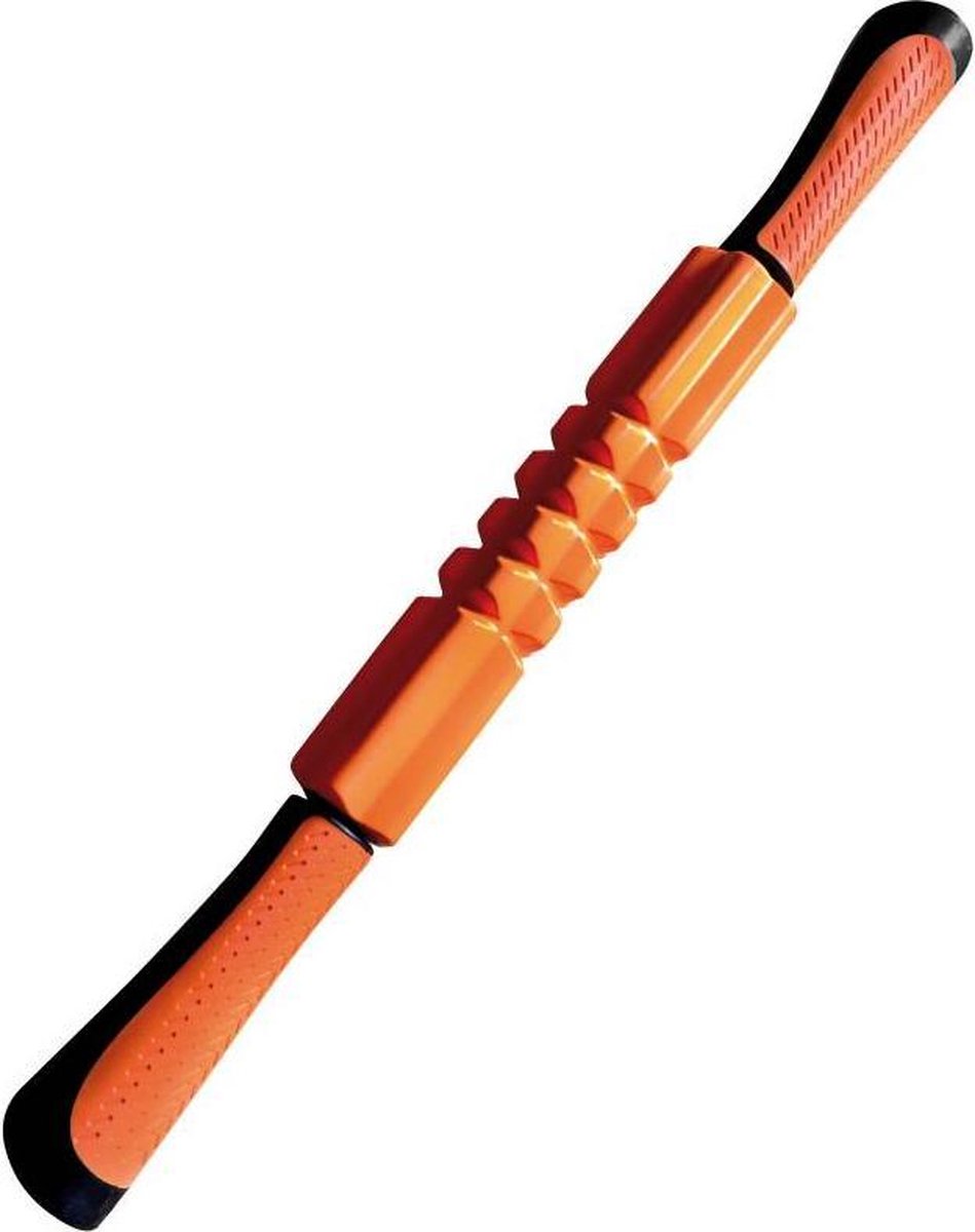 Toorx Massage Stick - met grepen - Oranje - 53 cm lang - 4.5 cm doorsnede