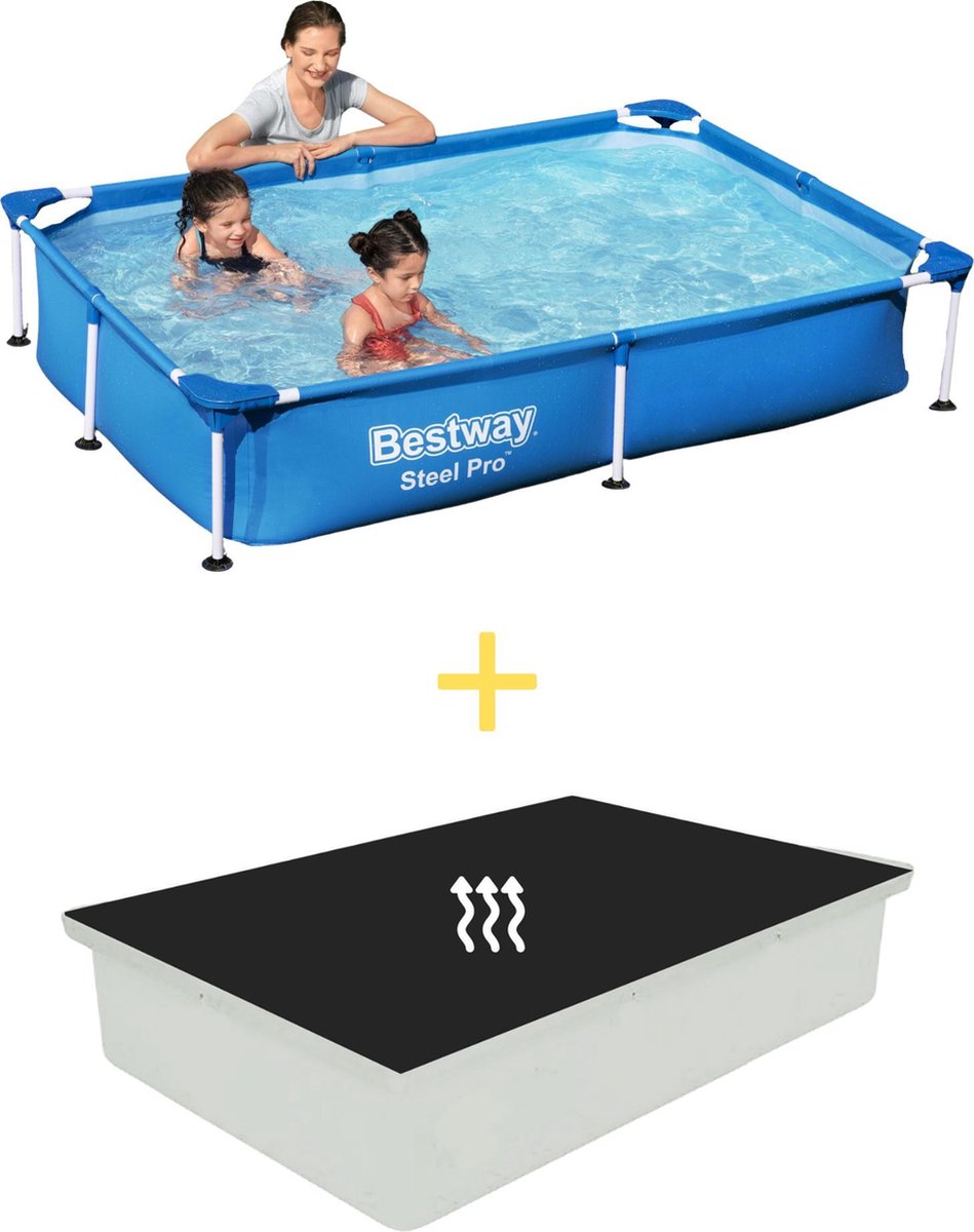 Bestway Zwembad - Steel Pro - 221 x 150 x 43 - Inclusief Solarzeil