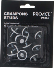 Proact PA074 - Voetbalnoppen - Noppen - 12 kegelvormige noppen in nylon 8x13mm en 4x16mm