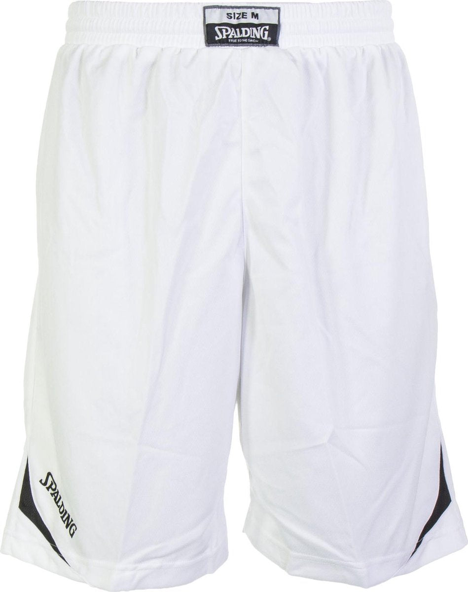 Spalding Attack Basketbalshort Heren  Basketbalbroek - Maat XL  - Mannen - wit/zwart